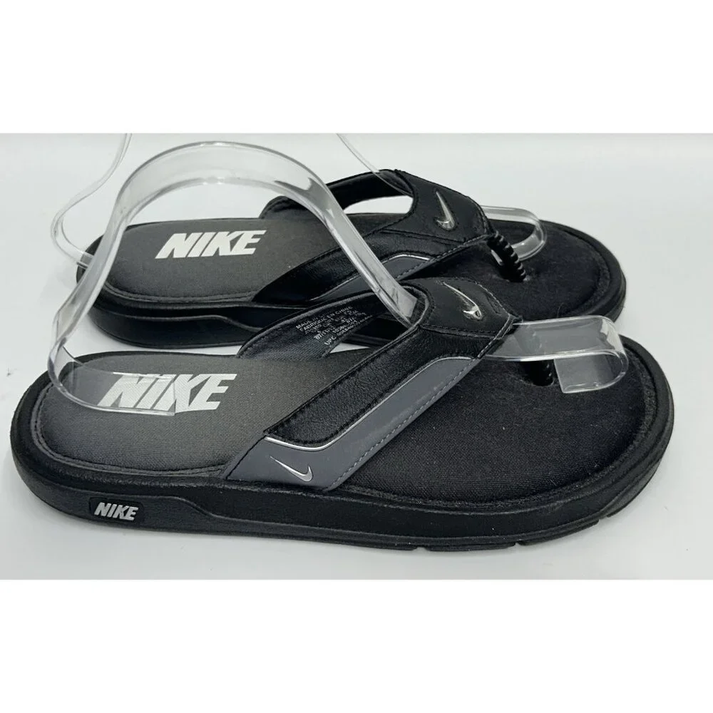NIKE Comfort Thong Sandals Flip Flops Mens Size 8 Black 431880-001 Softbed